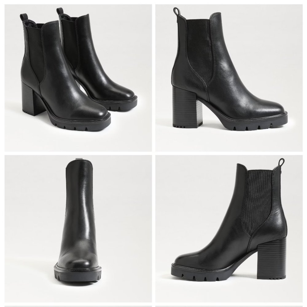 Sam Edelman Rollins Chelsea Boot in Black Leather - 10